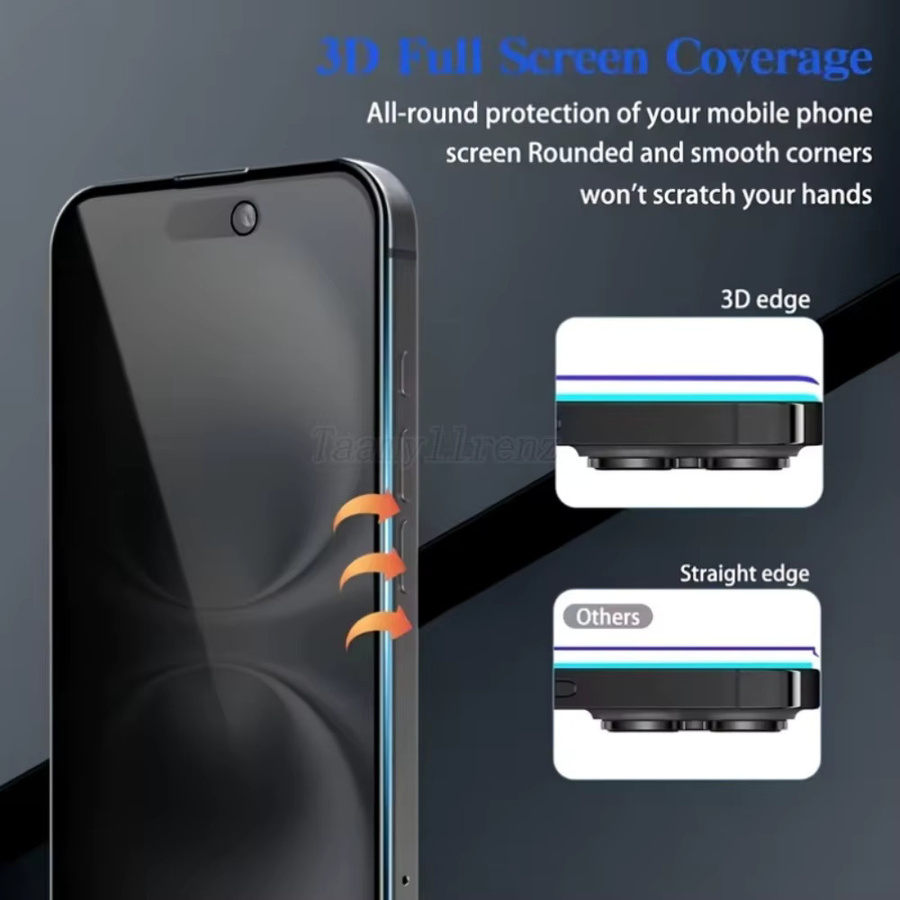 DIXSG 3er Set Full Cover Displayschutzfolie aus gehärtetem Glas in Transparent für iPhone 17 16 15 14 13 12 11 Pro Max Plus XR XS - Bild 3