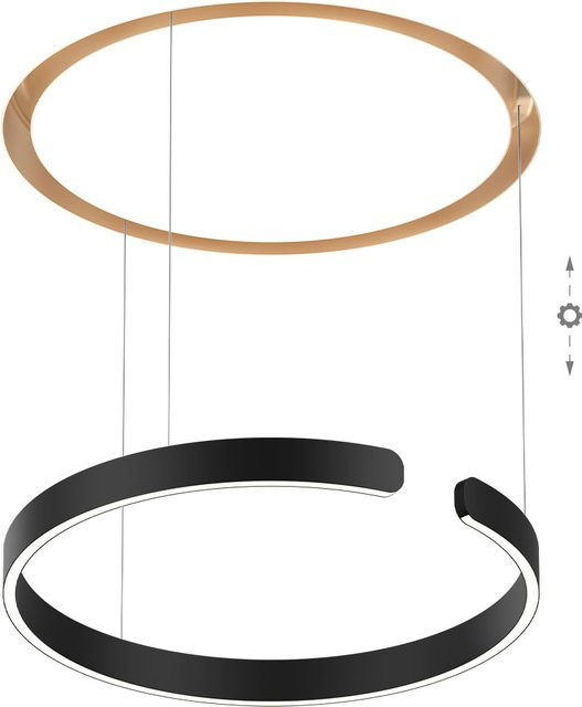 Occhio Mito Cosmo 60 LED-Pendelleuchte in Gold matt und Schwarz matt mit Tunable White (2700K - 4000K) und dimmbarer Lichtsteuerung - Bild 1