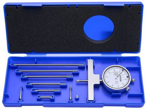 VEVOR Tiefenmesser Messschieber mit 4 Ambossen und 6 Standardstangen Messbereich 0–22 Zoll Auflösung 0,001 Zoll Mechanisches Messwerkzeug für Nuten Stufen und Bohrungen - Bild 1