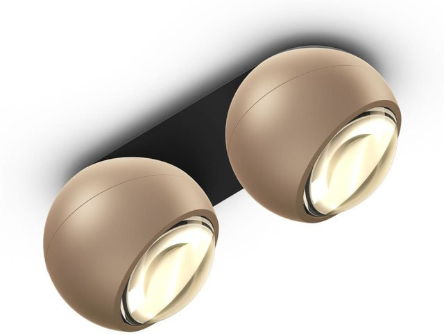 Occhio io giro doppio VOLT LED-Deckenstrahler in Gold matt und Schwarz matt mit warmweißem Licht (2700K) - Bild 1