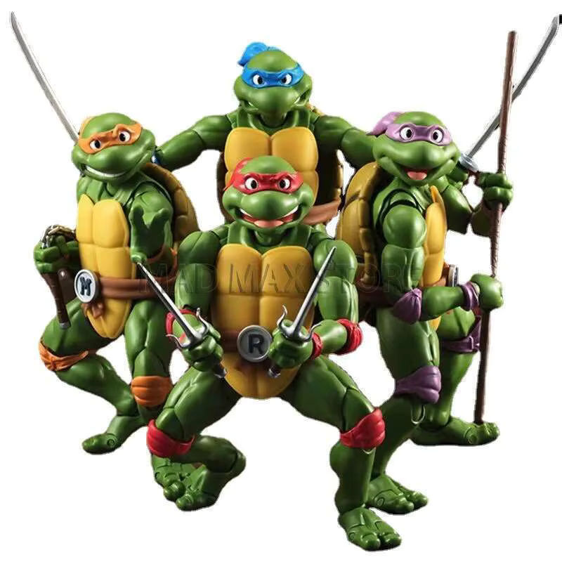 Bandai TMNT Ninja Actionfigur aus PVC, mehrfarbige Turtle Anime Figur, Höhe: 15 cm - Bild 2