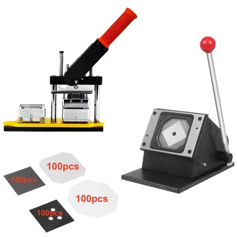 Magnet-Herstellungsmaschine für quadratische Kühlschrankmagnete und Abzeichen mit Papierschneider, DIY-Kit für 5x5 cm Materialien aus Metall - Bild 6