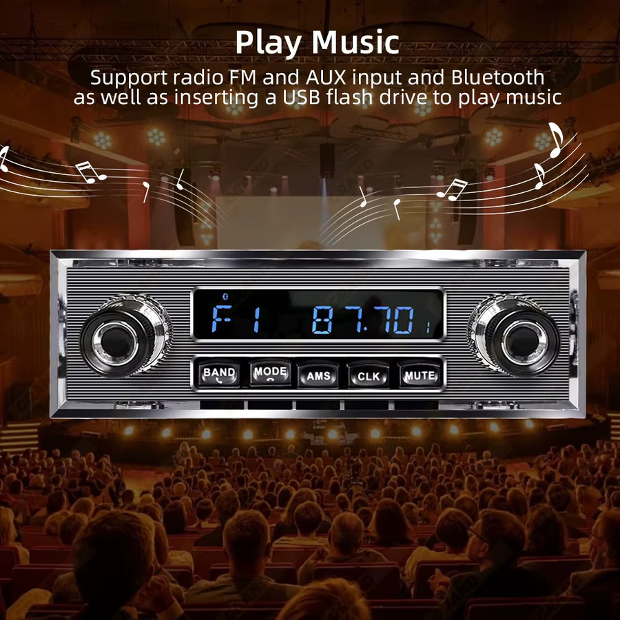 Grandnavi 1 DIN Autoradio Stereo mit Bluetooth, FM, MP3, USB und Aux für Mercedes Benz und Ford - Bild 4