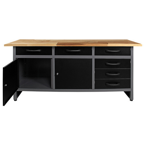 Ondis24 Werkbank Karsten aus Metall in Anthrazit und Schwarz, B/T/H: 160 x 100 x 85 cm - Bild 2