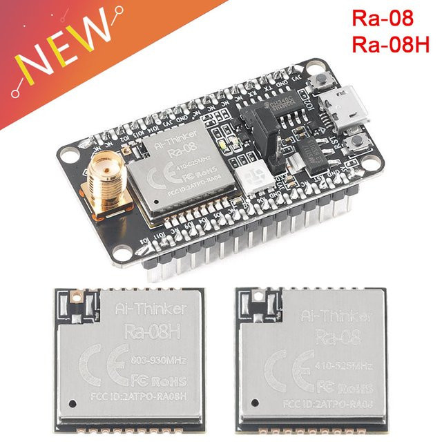 Ra-08H LoRaWAN RF Development Board Modul mit ASR6601 Chip und SMA Schnittstelle für externe Antennen, Farbe: Schwarz - Bild 1