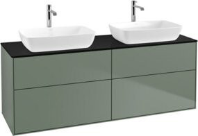 V&B Waschtischunterschrank Finion in Blau mit Lackoberfläche, B/T/H: 160 x 60 x 50,1 cm - Bild 1