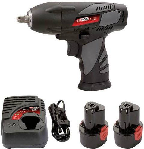 KS Tools 515.3516 Akku-Schlagschrauber 117 Nm, 10.8V, Grau, inklusive 2 Akkus à 2.0Ah Li-Ion - Bild 1