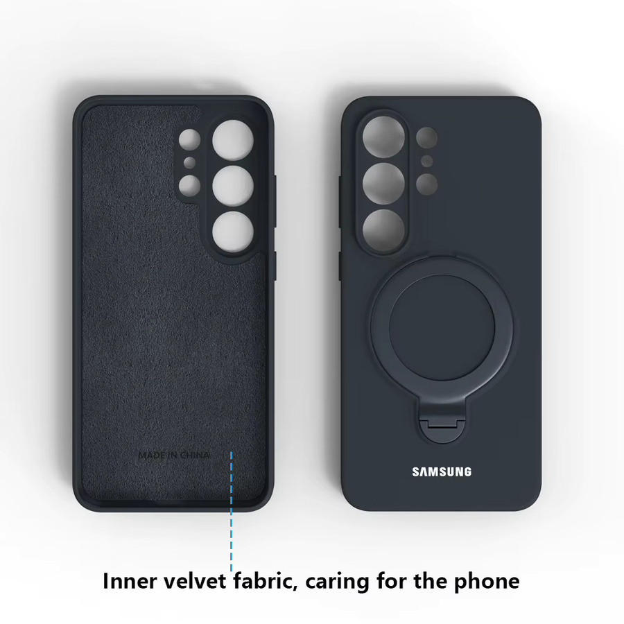 MagSafe Magnetische Silikon-Schutzhülle mit 360 Grad drehbarer Halterung für Samsung Galaxy S26 S25 S24 S23 Ultra A57 A56 A55 5G in Blau oder Schwarz - Bild 3