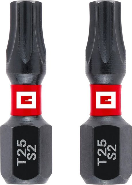 Einhell Impact Bit-Set 2-teilig T25 in Rot/Schwarz aus Stahl, Länge: 25 mm - Bild 1