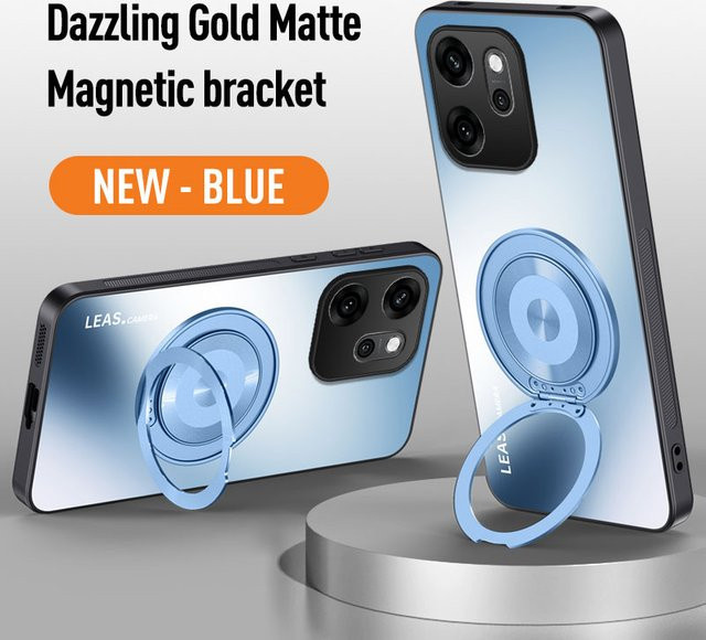 Magnetische Schutzhülle mit Ringständer und Objektivschutz für Xiaomi 17 Pro Max 15 15T 14 14T 13 13T 12 12T 11 Pro Lite in Weiß mit MagSafe Kompatibilität - Bild 1
