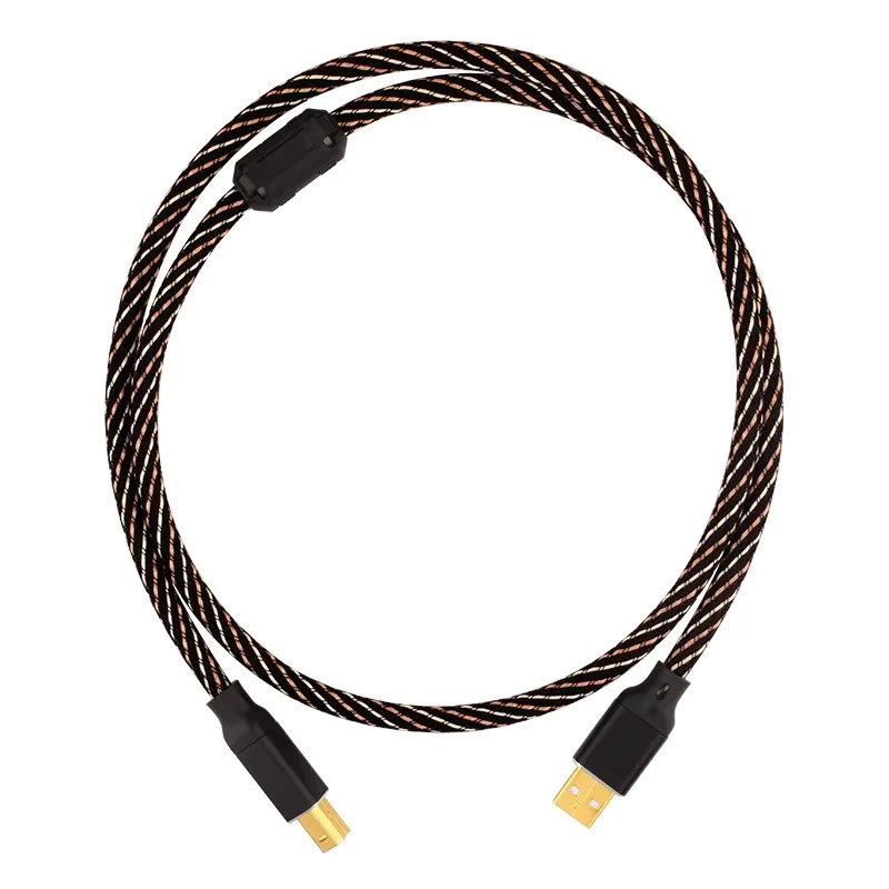TODN HIFI USB A zu B Digital Audio Kabel aus hochreinem OFC in Schwarz für DAC, Decoder und Soundkarten - Bild 2
