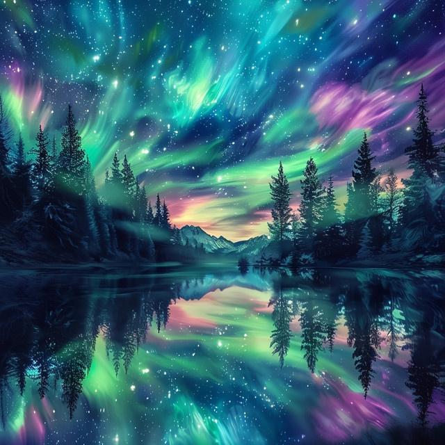 SDOYUNO DIY-Diamantgemälde Fantasy-Aurora Landschaft Mosaik Wanddekoration in Grau und Multicolour - Bild 1