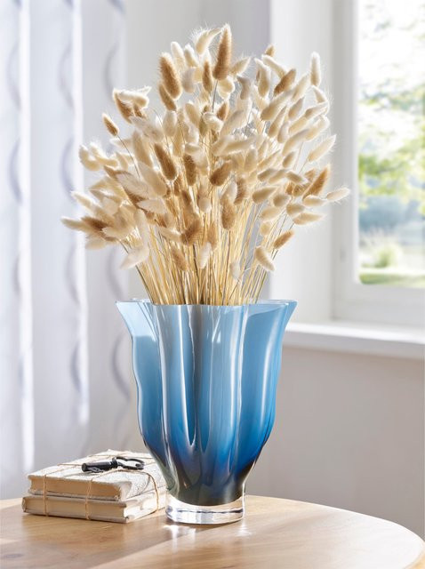 Heine Home Glasvase geschwungen in Blau, B/T/H: 22,0 x 21,0 x 20,0 cm - Bild 1