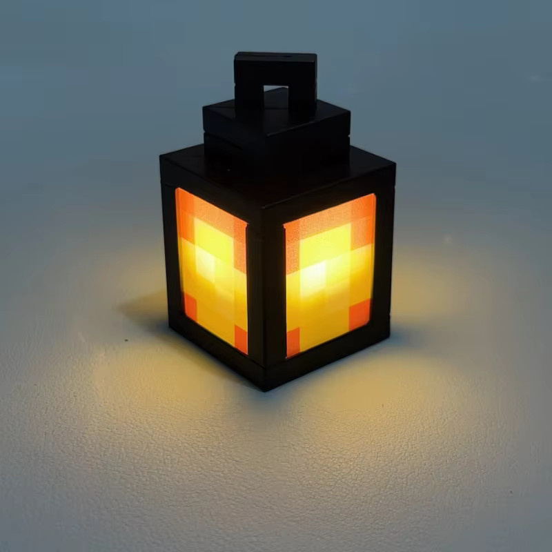 Htomaza Pixel-Stil Nachtlicht in Schwarz mit 16 RGB-Farben und Fernbedienung als tragbare Tischlaterne zur DIY Innendekoration - Bild 5
