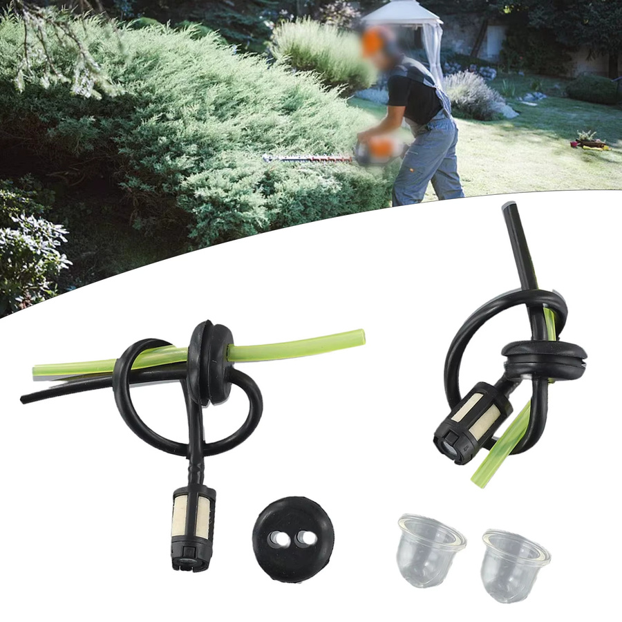 VIBRATITE Kraftstofffilter-Set mit Kraftstoffschlauchdichtungen in Grün und Multicolour für Freischneider, Heckenscheren und Rasentrimmer - Bild 3