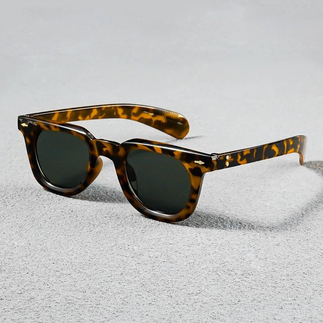 Yiran Health & Beauty Sonnenbrille, rechteckig, Vollrand, Kunststoff, braun, Unisex - Bild 1