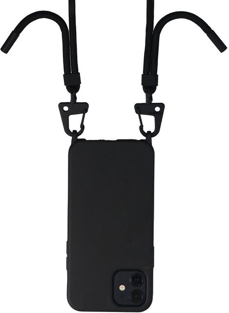 XOUXOU iPhone Hülle mit Luxus Umhängekette und Lanyard Kordel in Schwarz - Bild 1