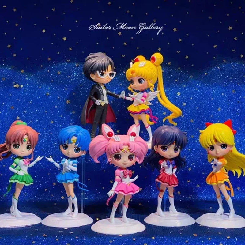Bandai Sailor Moon Qposket Anime Figuren Sailor Mars und Sailor Venus aus PVC - Bild 1