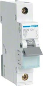 Hager Leitungsschutzschalter 1-polig C-20A 6kA MCN120 - Bild 1