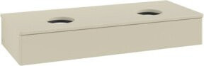 V&B Waschtischunterschrank Antao mit Beleuchtung und Front ohne Struktur, Farbe Lacquer Grau, B/T/H: 120 x 50 x 19 cm - Bild 1