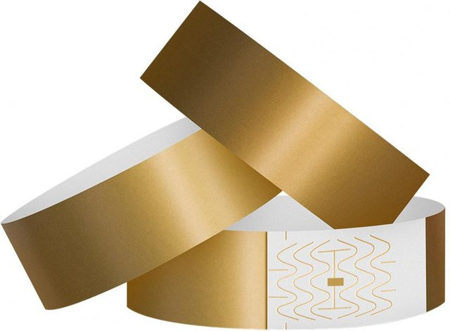 Fashion Maker 2 Papier-Armbänder, goldgelb, Unisex, 100 Stück - Bild 1