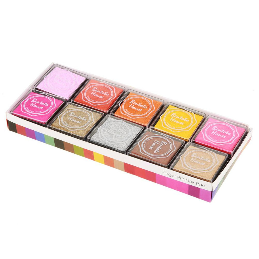Shoemst Stempelkissen Set mit 20 Farben für Gummistempel, Fingerfarben und Handwerk in Bunt/Mehrfarbig - Bild 3
