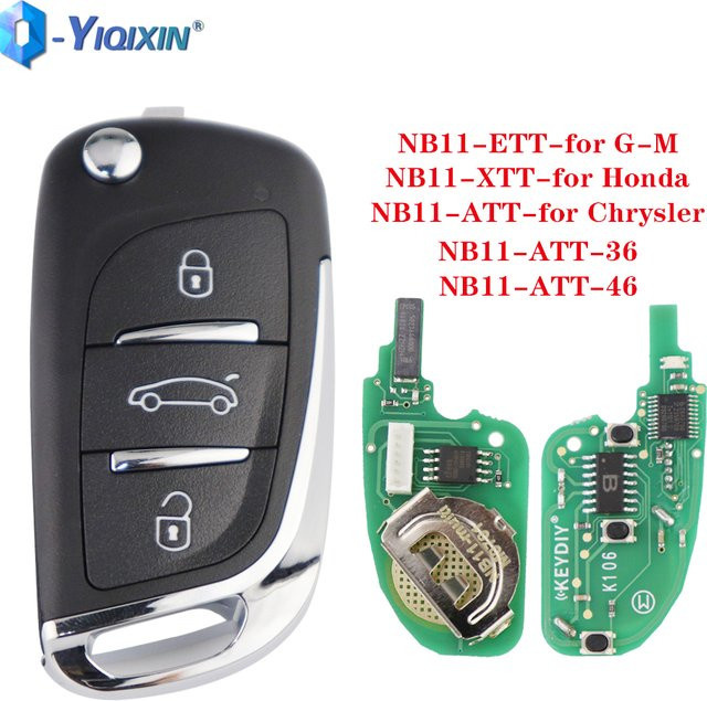 YIQIXIN KEYDIY NB11-3 Universal Multi-funktionale KD Auto Fernbedienung NB Serie in Schwarz für KD900 URG200 Remote Master NB11-2 ATT-36 XTT - Bild 1