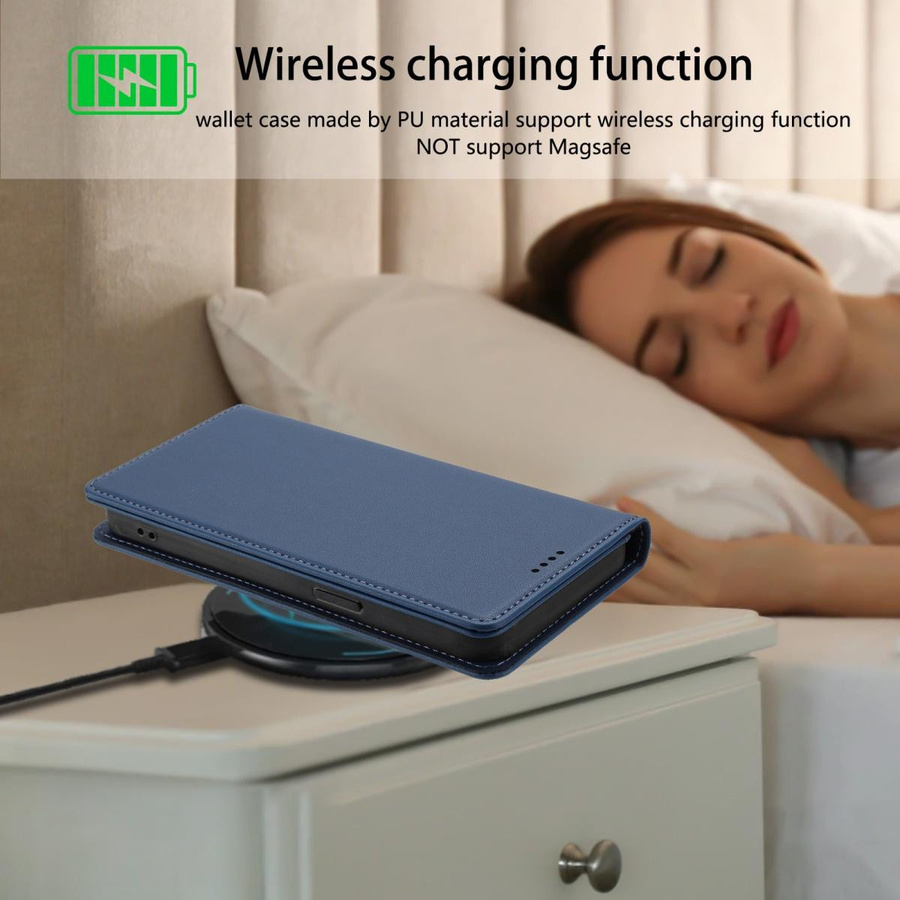 Magnetische Leder-Geldbörse Klapphülle für Sony Xperia 10 V, 10 IV, 1 VI, 1 V, 5 IV in Blau - Bild 3
