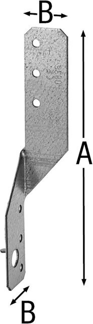 Simpson Pfettenanker PFU Holzverbinder aus Stahl, feuerverzinkt, Farbe: Silber, Länge: 170 mm - Bild 1
