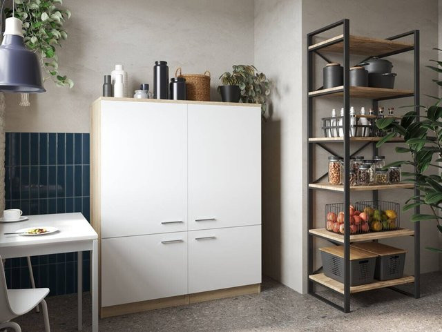 Respekta Anbauküchen-Set Merle in Eiche Sägerau, Modern, B/H/T: 120 x 145 x 60 cm - Bild 3