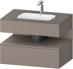 Duravit Qatego Einbauwaschtisch-Möbel-Set in Grau, B/T/H: 80 x 55 x 60 cm - Bild 1
