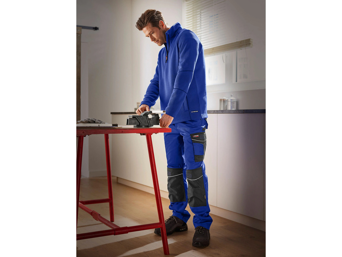 PARKSIDE PERFORMANCE Herren Arbeitsbundhose aus Poly-Cotton in Blau/Schwarz mit Reflexstreifen - Bild 2