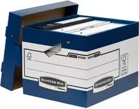 Bankers Box Archivbox System Heavy Duty ERGO-Box in Blau und Weiß für A4 aus FSC-zertifiziertem Papier - Bild 1