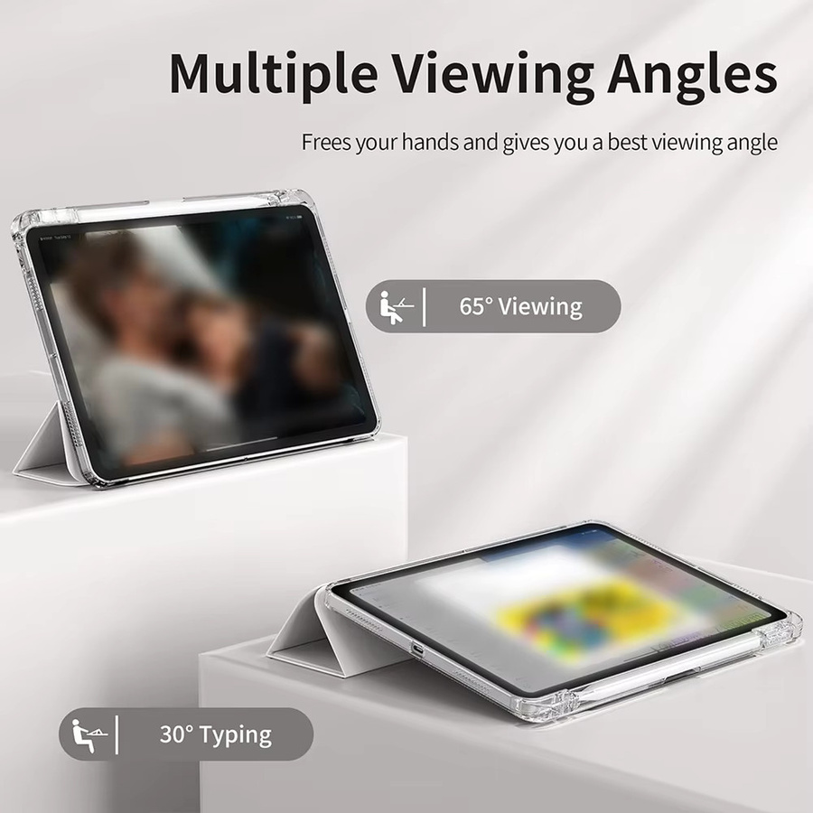 Chenxiaotong Schutzhülle für Samsung Galaxy Tab S10 Lite, S10 FE, S9 FE und S9, transparent mit Bleistiftschlitz und Auto Sleep Wake Funktion - Bild 3