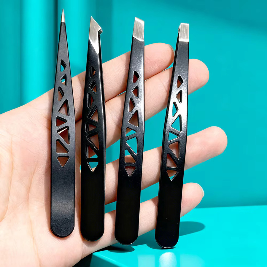 Ouriner Präzisionspinzette aus Edelstahl, 4 Stück, Unisex - Bild 2
