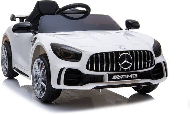 TPFLiving Mercedes GT R Elektro-Kinderauto, Weiß, mit Ledersitz und Sicherheitsgurt - Bild 1