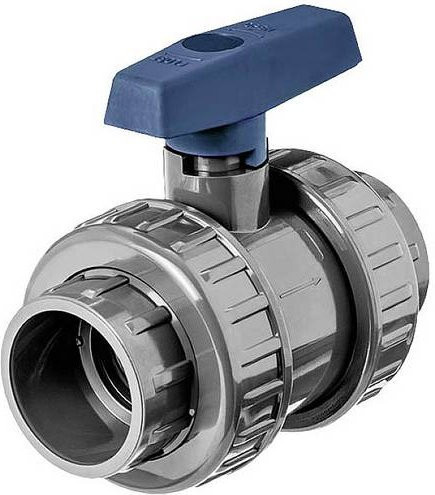 FIAP Kugelhahn 2476 aus PVC in Silber, Durchmesser: 63 mm, Höhe: 63 mm - Bild 1