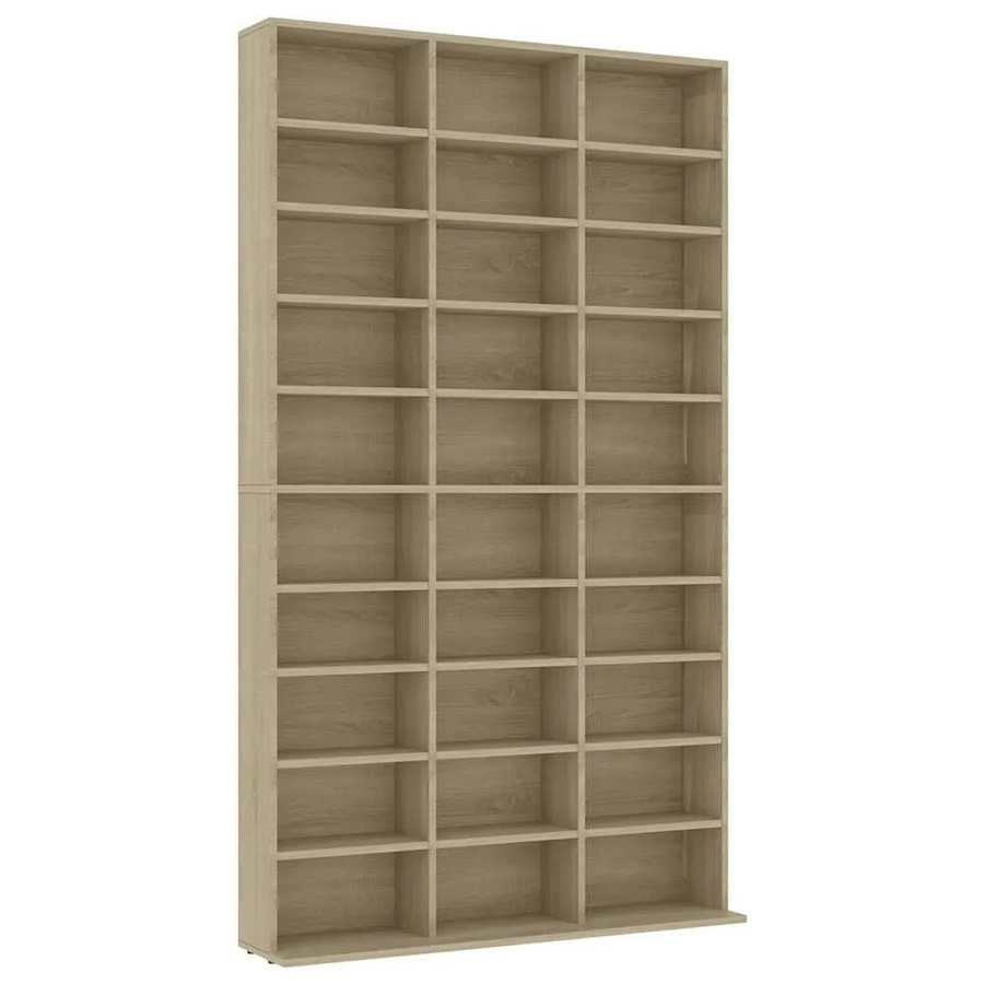vidaXL CD-Schrank Sonoma-Eiche, B/T/H: 102 x 23 x 177,5 cm - Bild 2