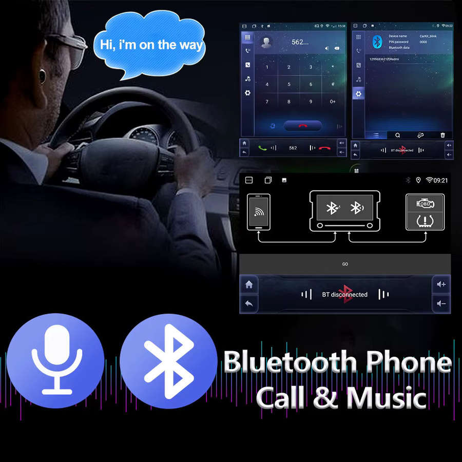 SINOSMART Auto-GPS-Navigationsradio für Ford Transit Custom 300 350 Van 2019-2024 mit DSP, CarPlay und Android Auto in Schwarz - Bild 3