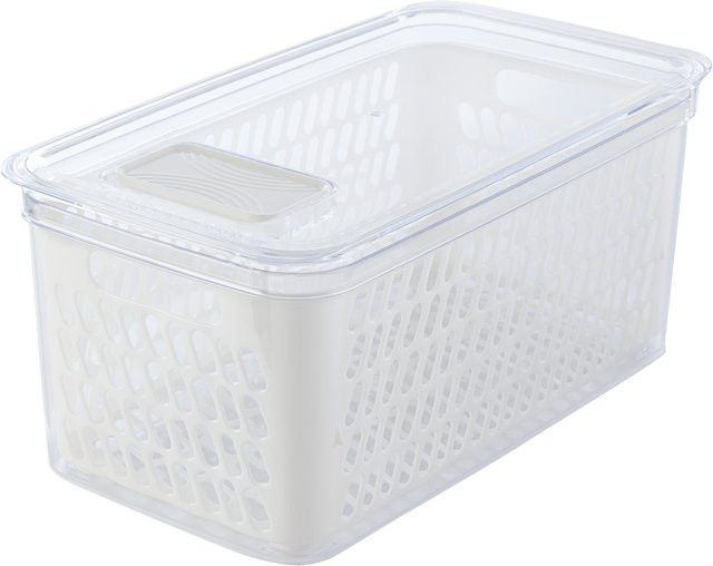 LIVARNO HOME Frischhalteboxen-Set mit herausnehmbarem Abtropfeinsatz, Weiß, Groß - Bild 1