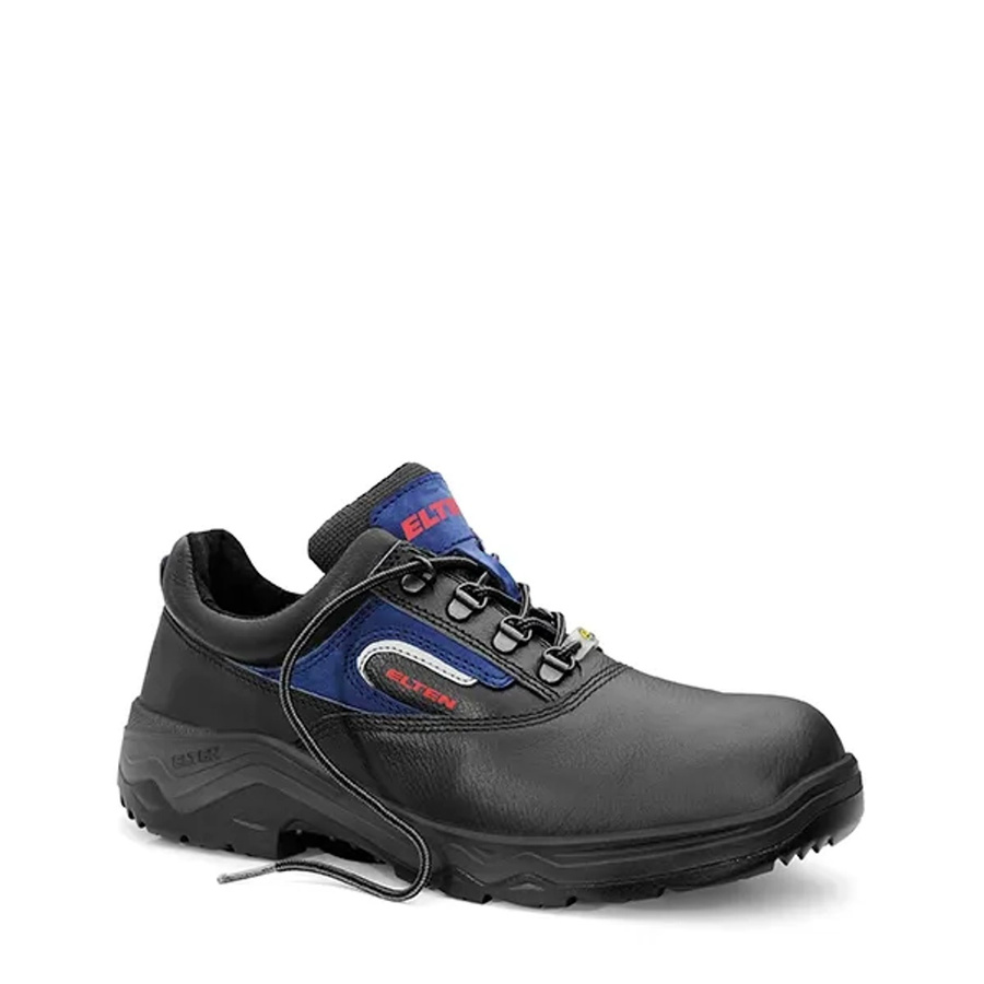 Elten Sicherheitshalbschuh Bruno ESD S2 aus Rindleder in Schwarz und Blau, Größe 44 - Bild 2