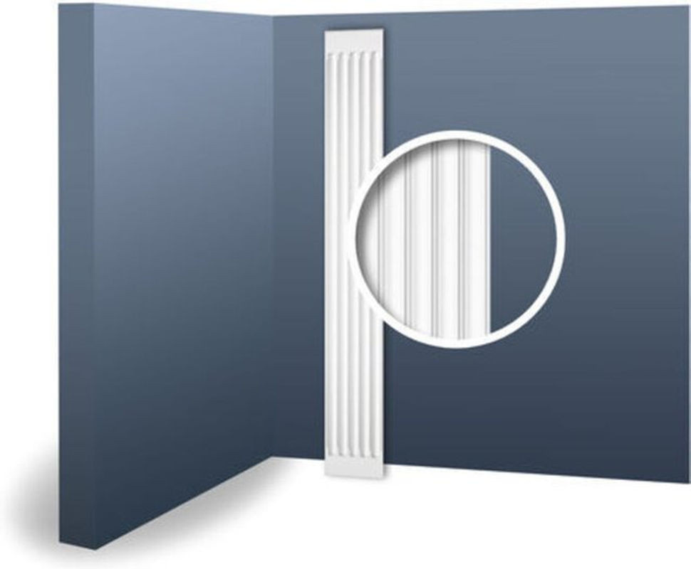 Orac Decor Pilaster Stuck Dekor K250 Luxxus Schaft Wand Dekor Element aus Hartschaum in Weiß, Länge: 200 cm - Bild 1
