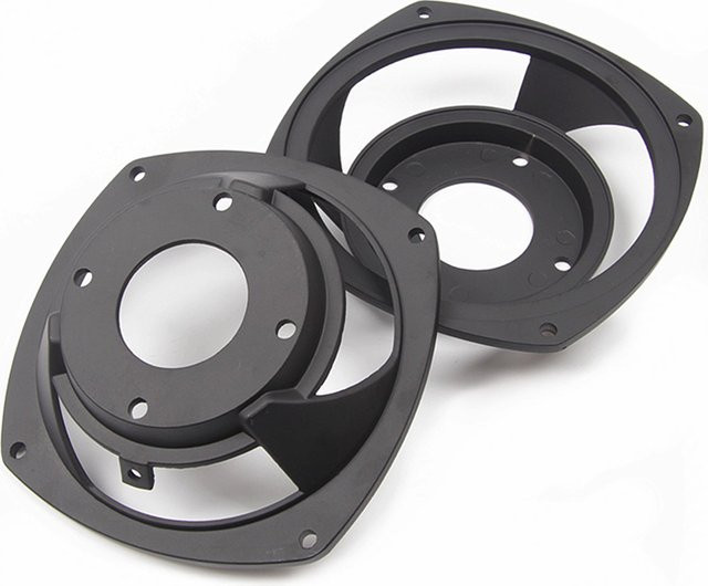BYEC Quadratischer Lautsprecherrahmen aus Aluminiumlegierung in Schwarz, 4,5 Zoll Woofer-Wartungsbeckenständer mit integriertem Formteil - Bild 1