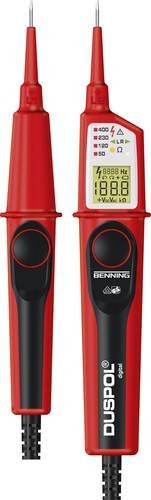 Benning DUSPOL digital Zweipoliger Spannungsprüfer rot, kalibriert (ISO), CAT III 1000 V, CAT IV 600V, LCD, Vibration und Akustik - Bild 1