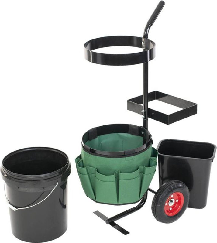 Westmann Universal Gartentrolley und Werkzeughalter, schwarz/grün, B: 40 cm, T: 56 cm, H: 104 cm - Bild 5