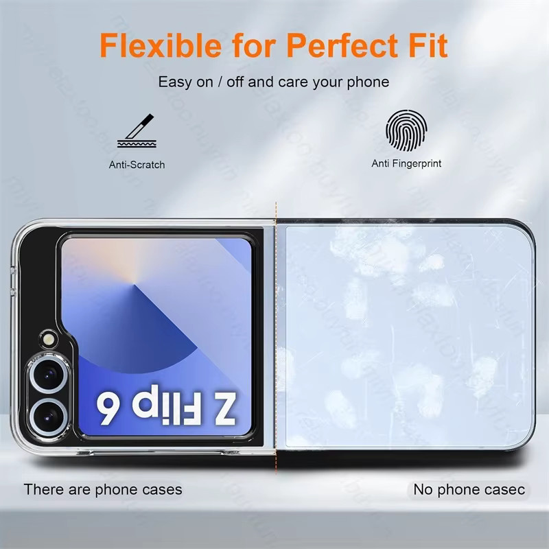 Samsung Galaxy Z Flip6 5G Hülle DYM Ultradünne transparente Rüstung Stoßfeste Coque aus Hart-PC - Bild 3