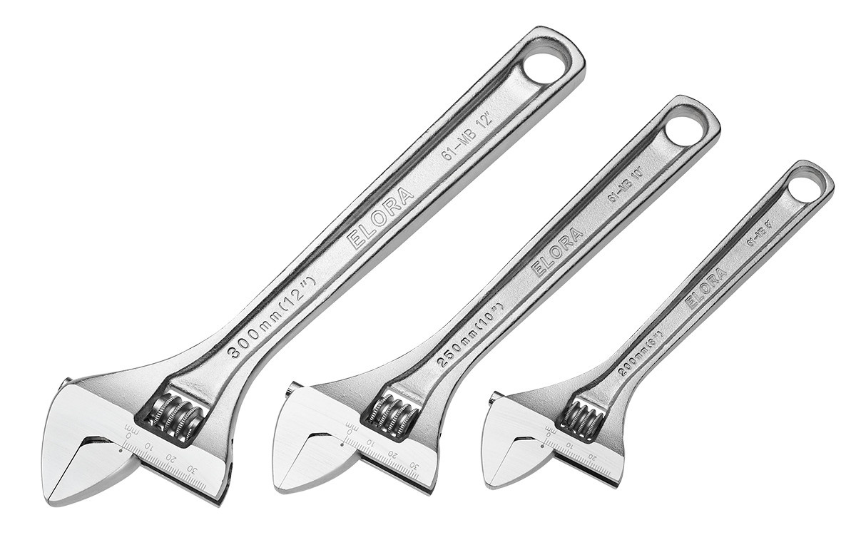 Elora Rollgabelschlüssel-Satz Economy ELORA-61MB S3, 3-teilig, Silber - Bild 1
