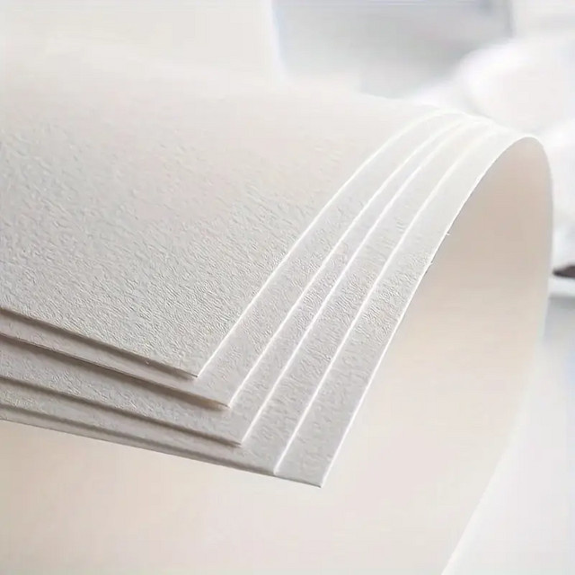 20 Blatt strukturiertes Aquarellpapier aus 100 % Baumwolle, säurefrei, weiß, B: 11,9 cm, H: 17,8 cm - Bild 1