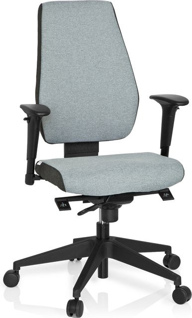 hjh OFFICE Profi Bürostuhl PRO-TEC 500 aus Stoff mit Armlehnen und Höhenverstellung - Bild 1