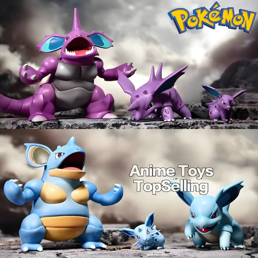 Bandai Pokémon Nidoqueen und Nidoking, Actionfiguren, 2-6 cm - Bild 1
